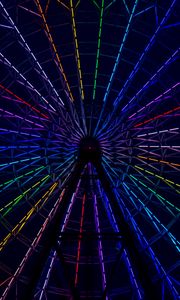 Preview wallpaper ferris wheel, multicolored, backlight