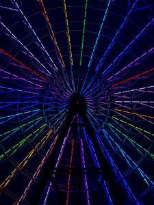 Preview wallpaper ferris wheel, multicolored, backlight