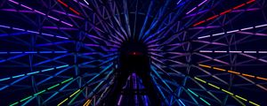 Preview wallpaper ferris wheel, multicolored, backlight
