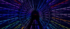 Preview wallpaper ferris wheel, multicolored, backlight