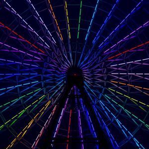 Preview wallpaper ferris wheel, multicolored, backlight