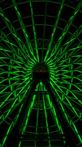 Preview wallpaper ferris wheel, neon, green