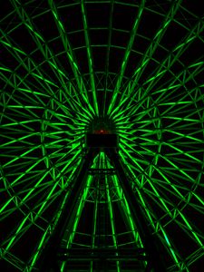 Preview wallpaper ferris wheel, neon, green