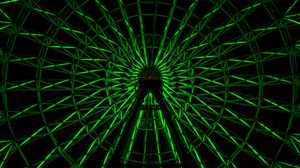 Preview wallpaper ferris wheel, neon, green