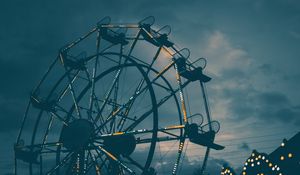 Preview wallpaper ferris wheel, night, backlight