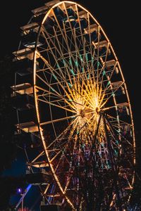 Preview wallpaper ferris wheel, night, backlight, dark