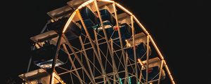 Preview wallpaper ferris wheel, night, backlight, dark