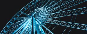 Preview wallpaper ferris wheel, night, light