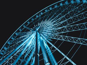 Preview wallpaper ferris wheel, night, light