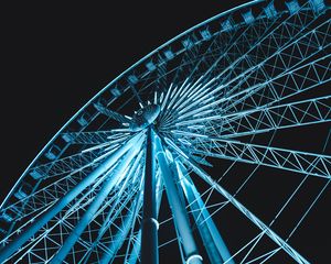 Preview wallpaper ferris wheel, night, light