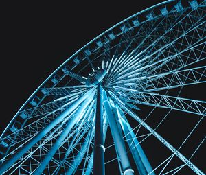 Preview wallpaper ferris wheel, night, light