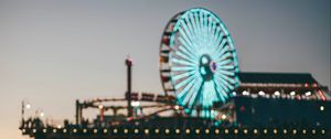 Preview wallpaper ferris wheel, reflection, water, lights