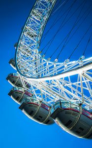 Preview wallpaper ferris wheel, sky, attraction, bottom view