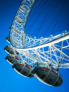 Preview wallpaper ferris wheel, sky, attraction, bottom view