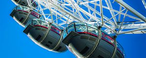 Preview wallpaper ferris wheel, sky, attraction, bottom view