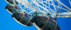 Preview wallpaper ferris wheel, sky, attraction, bottom view
