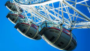 Preview wallpaper ferris wheel, sky, attraction, bottom view