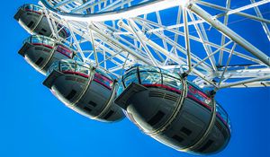 Preview wallpaper ferris wheel, sky, attraction, bottom view