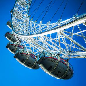 Preview wallpaper ferris wheel, sky, attraction, bottom view