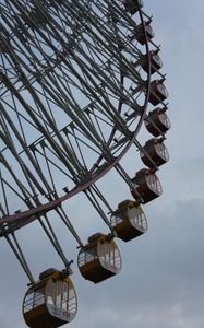 Preview wallpaper ferris wheel, sky, attraction, construction, metal