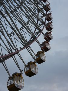 Preview wallpaper ferris wheel, sky, attraction, construction, metal