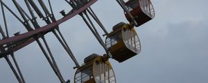 Preview wallpaper ferris wheel, sky, attraction, construction, metal