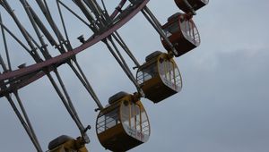 Preview wallpaper ferris wheel, sky, attraction, construction, metal