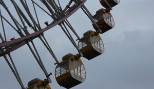 Preview wallpaper ferris wheel, sky, attraction, construction, metal