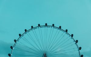 Preview wallpaper ferris wheel, sky, blue