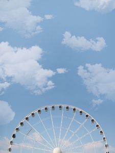 Preview wallpaper ferris wheel, sky, clouds, minimalism