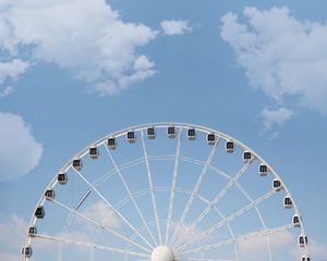 Preview wallpaper ferris wheel, sky, clouds, minimalism