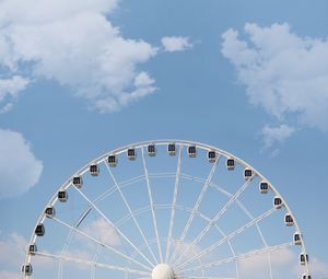 Preview wallpaper ferris wheel, sky, clouds, minimalism
