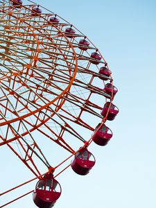 Preview wallpaper ferris wheel, sky, minimalism, construction