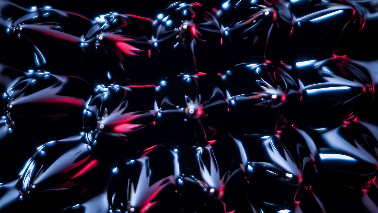 Wallpaper ferrofluid, texture, macro, black, reflection