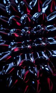 Preview wallpaper ferrofluid, texture, macro, black, reflection