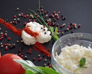 Preview wallpaper feta cheese, cheese, spices