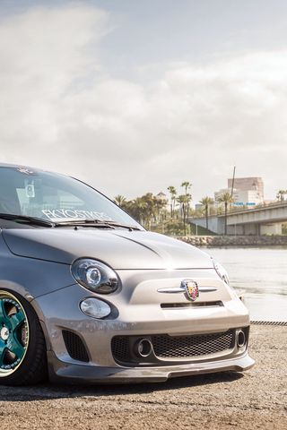 Download Wallpaper 3x480 Fiat 500 Abarth Hatchback Tuning Iphone Iphone 3g Iphone 3gs Hd Background