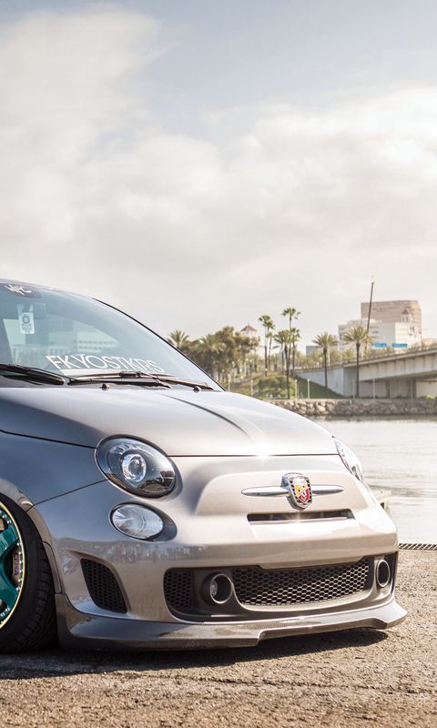 Download Wallpaper 480x800 Fiat 500 Abarth Hatchback Tuning Nokia X X2 Xl 5 6 0 Samsung Galaxy Star Ace Asus Zenfone 4 Hd Background