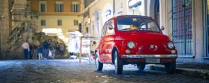 Preview wallpaper fiat, 500px, red, front view