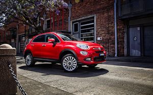 Preview wallpaper fiat, 500x, side view, red