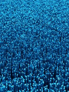 Preview wallpaper fiber, glow, abstraction, blue