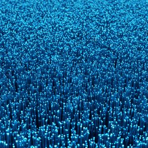 Preview wallpaper fiber, glow, abstraction, blue