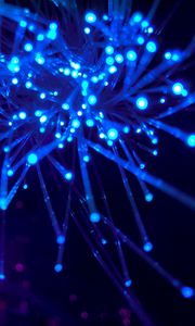 Preview wallpaper fiber optic, glow, blue, abstraction