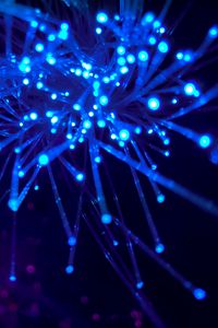 Preview wallpaper fiber optic, glow, blue, abstraction