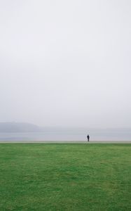 Preview wallpaper field, alone, solitude, horizon, grass