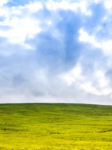 Preview wallpaper field, grass, hill, nature, sky