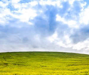 Preview wallpaper field, grass, hill, nature, sky