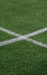 Preview wallpaper field, grass, lawn, marking