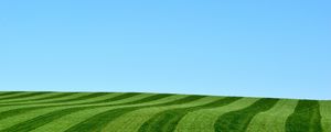 Preview wallpaper field, hill, grass, stripes, nature, minimalism