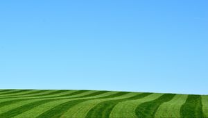 Preview wallpaper field, hill, grass, stripes, nature, minimalism